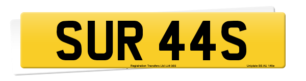 Registration number SUR 44S